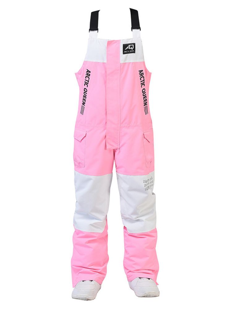 XwXwSeui Men Women Colorblock Shell Snow Bibs