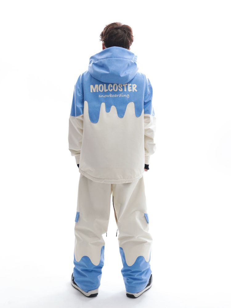 XwXwSeui Men Women Insulated Milk Pattern Ski Suits