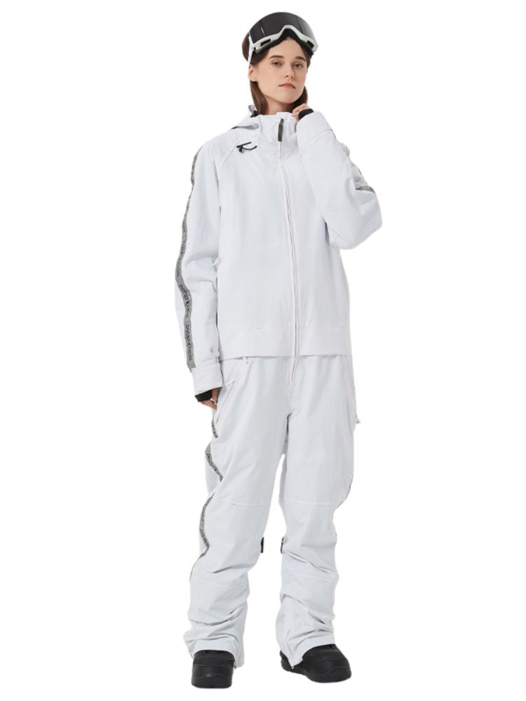 XwXwSeui Men Women Insulated Waterproof Ski Jumpsuit