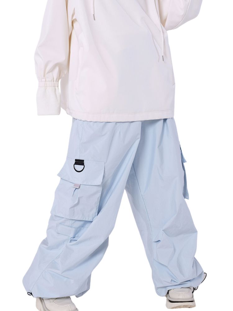 XwXwSeui Men Women Loose Hip-hop Trendy Snow Pants