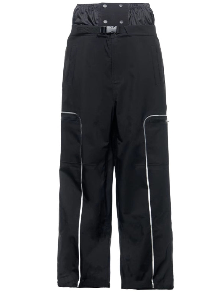 XwXwSeui Men Women Reflective Loose Ski Pants