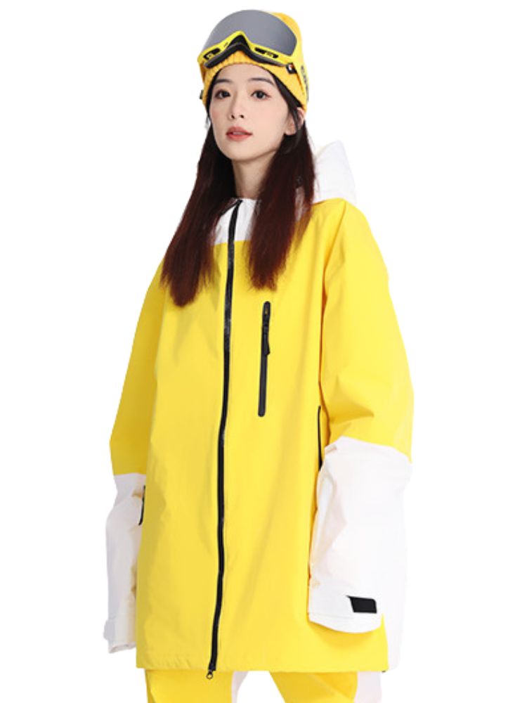 XwXwSeui Men Women Colorblock Outdoor Snow Jacket