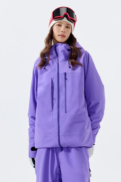 XwXwSeui Mens Womens Fleeced Zipper Hooded Outdoor 3L Waterproof Snow Jackets