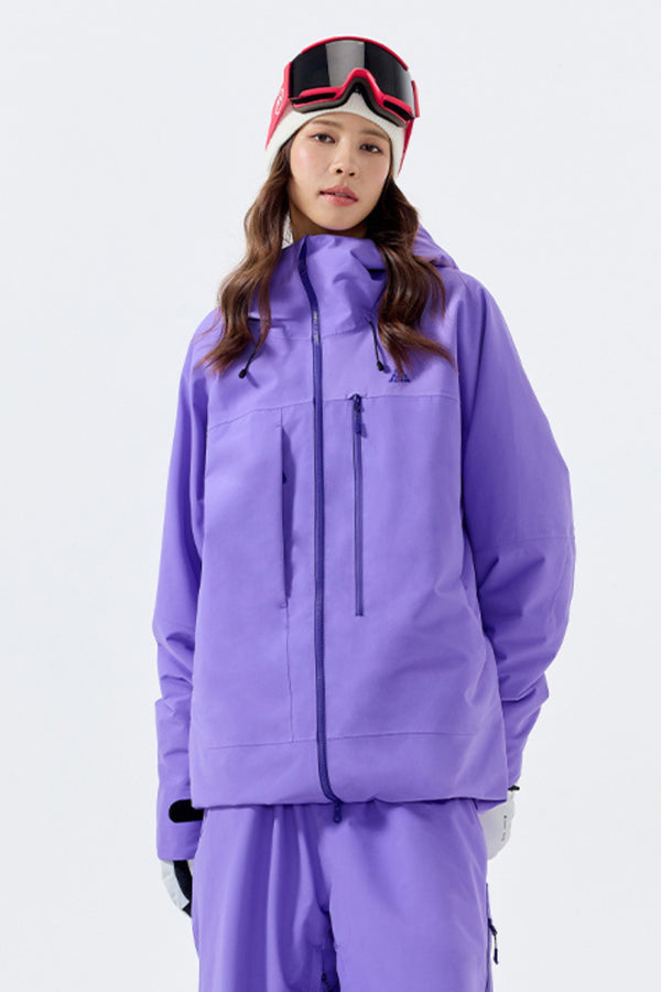 XwXwSeui Mens Womens Fleeced Zipper Hooded Outdoor 3L Waterproof Snow Jackets