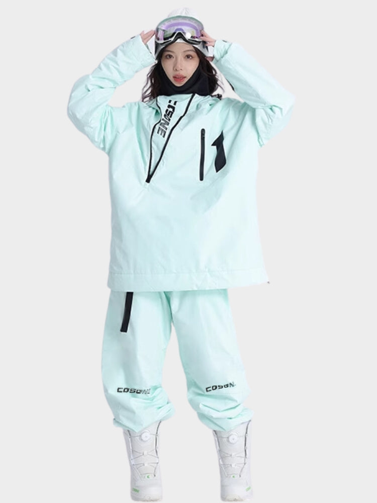 XwXwSeui Men Women Zipper Outdoor Snow Suits