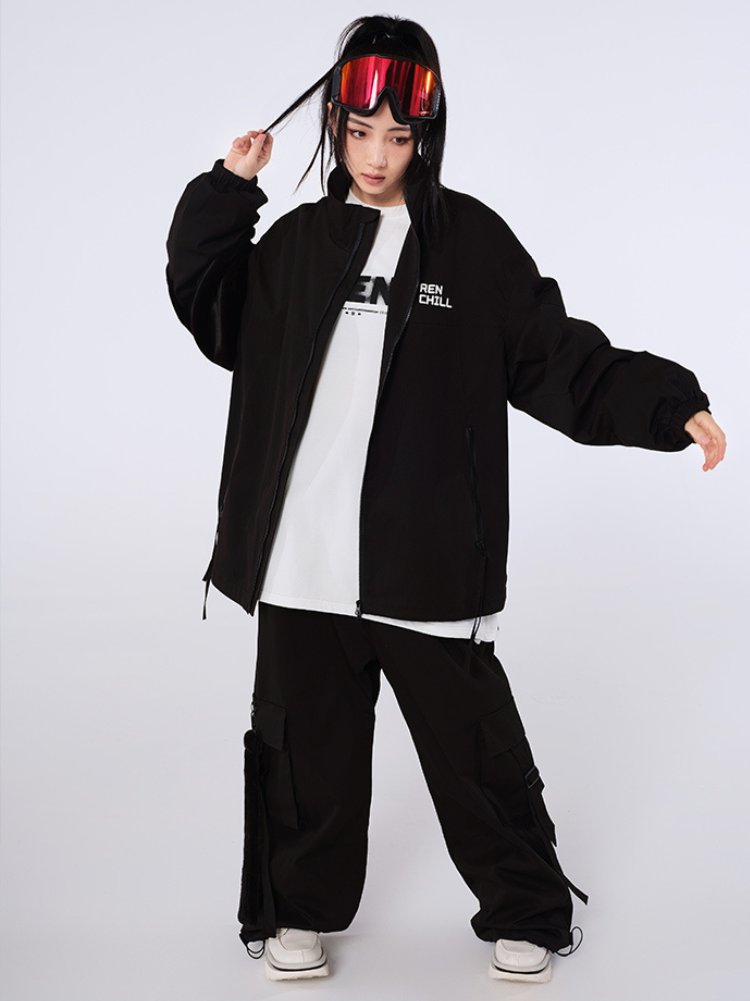 XwXwSeui Men Women Loose Style Trendy Hip-Hop Ski Suits