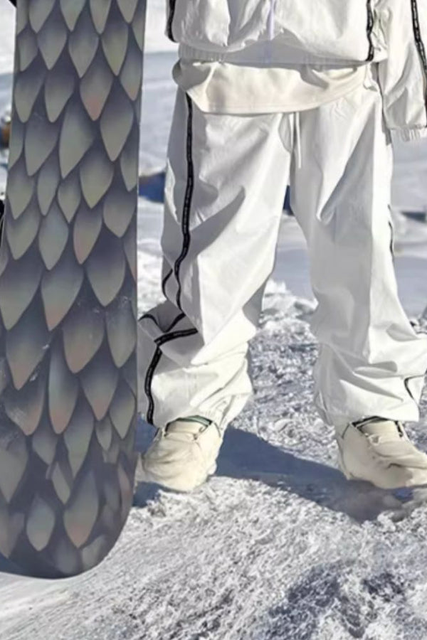 XwXwSeui Men Women Retro Loose Ski Pants