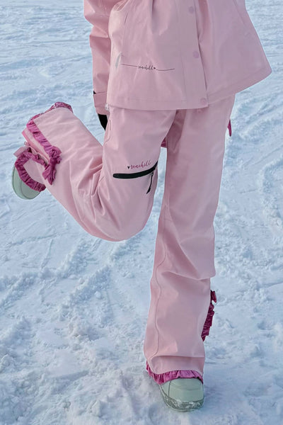 XwXwSeui Men's Women's Chic Waterproof Fleeced Outdoor Breathproof Snowboard Pants