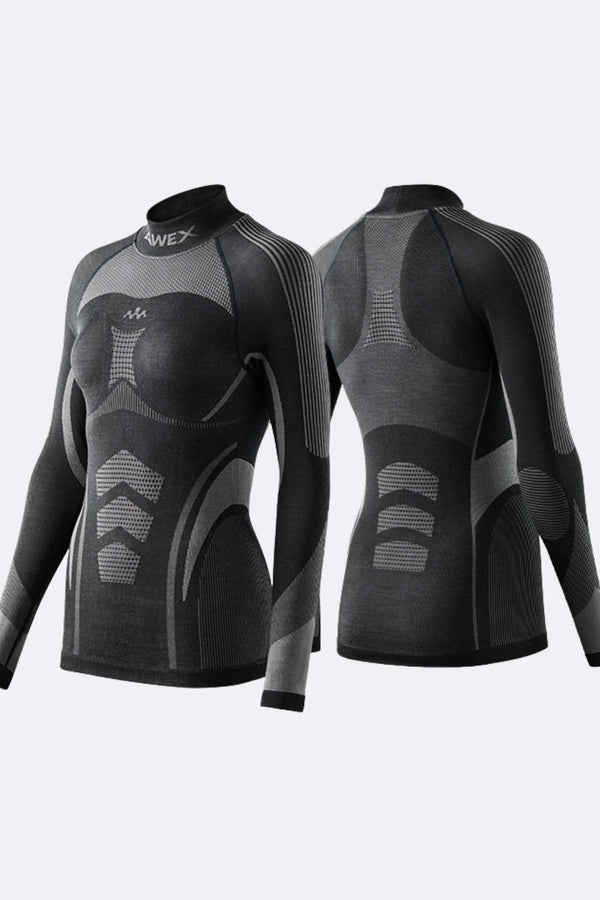 NANEND Women's Fleeced Skiing Base Layer Top