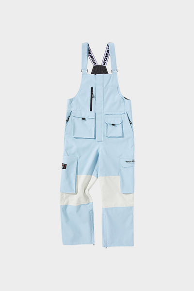 XwXwSeui Women Men Shell 3L Outdoor Waterproof Patchwork Chic Snowboard Bibs