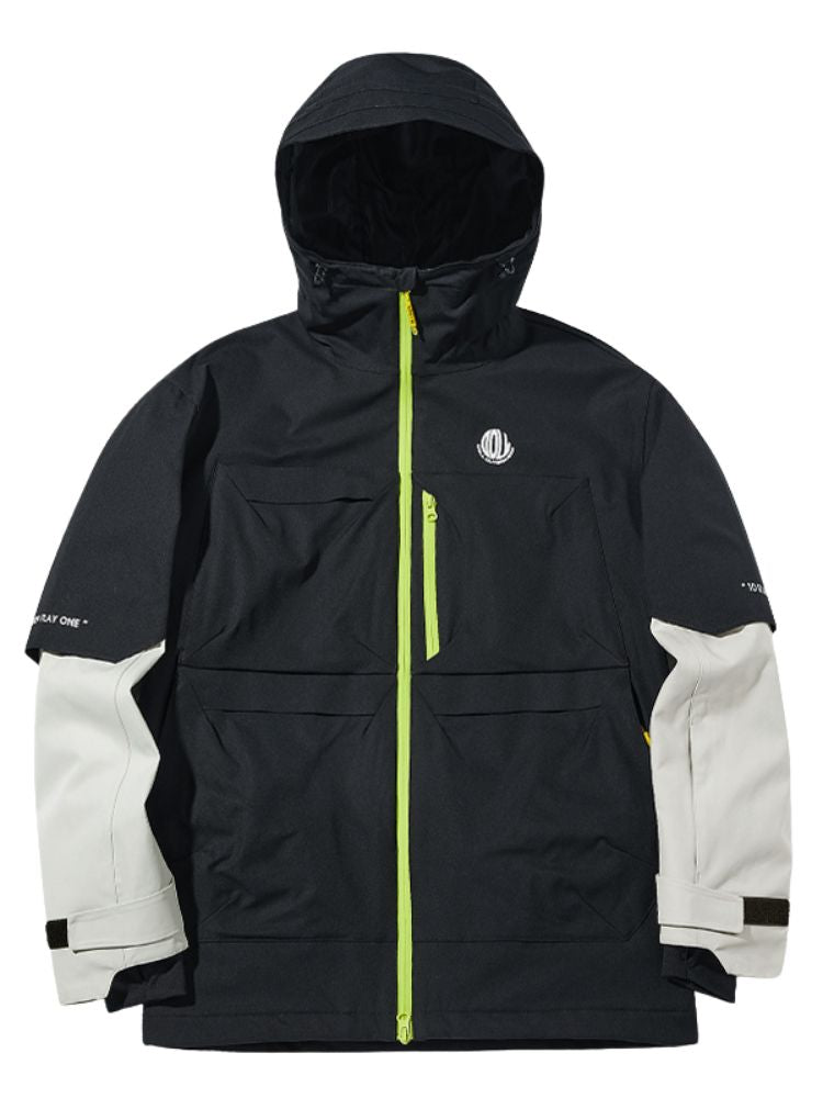 XwXwSeui Men Women Colorblock Insulated Snow Jacket