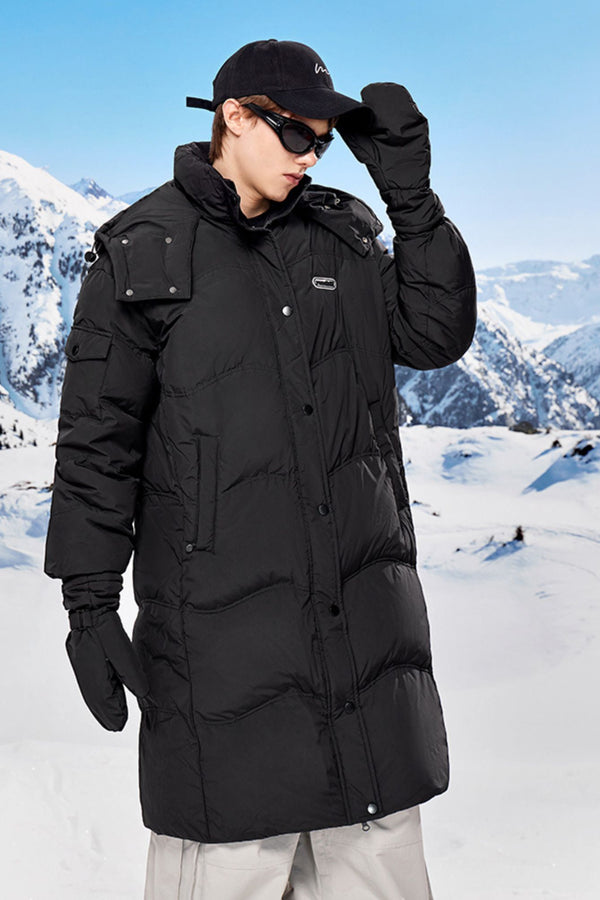 XwXwSeui Unisex Mid-length Unisex Fleeced Waterproof Windproof Down Jackets