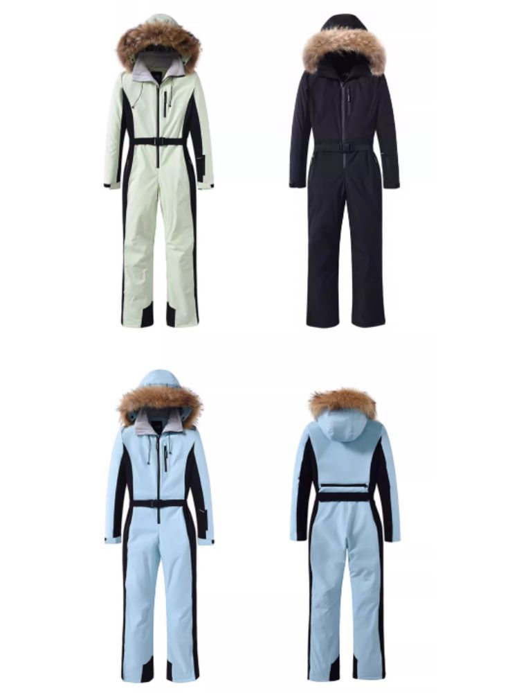 XwXwSeui Men Women Insulated Hood Ski Jumpsuits