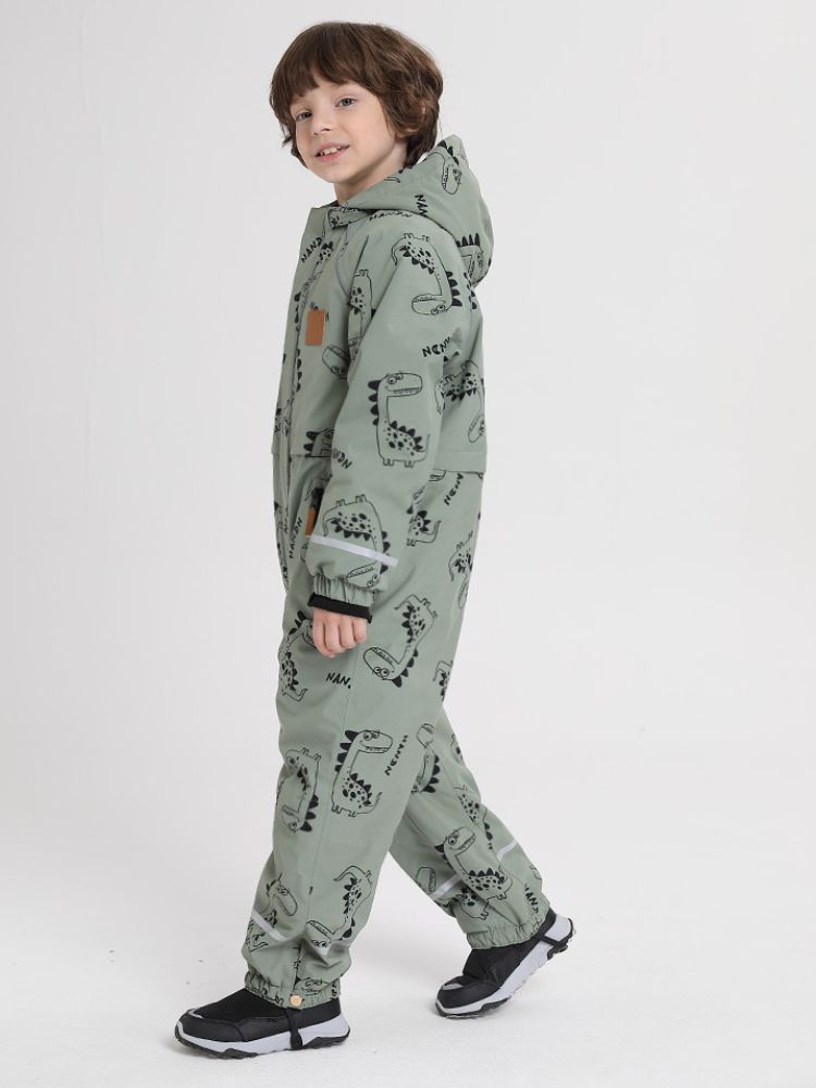 XwXwSeui Kids Insulated Animals Graphic Ski Jumpsuit