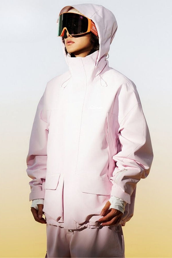 XwXwSeui Men Women Solid Color Insulated Snow Jacket