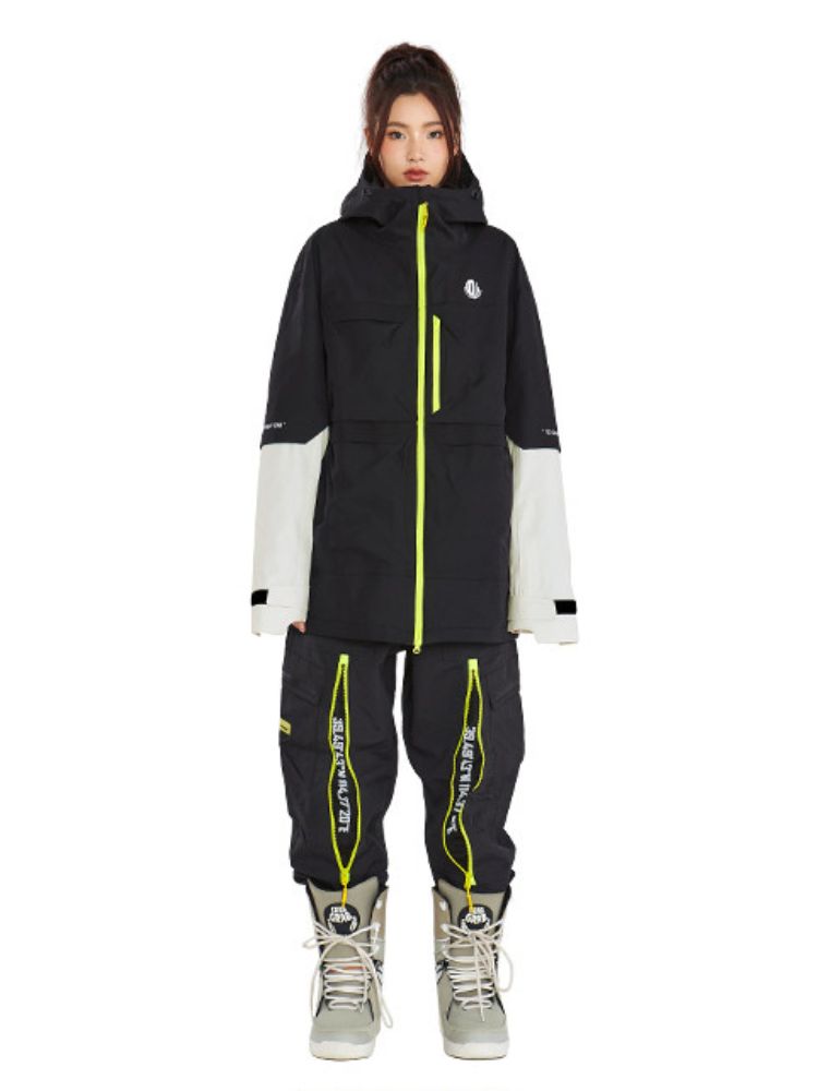 XwXwSeui Men Women Colorblock Insulated Snow Jacket