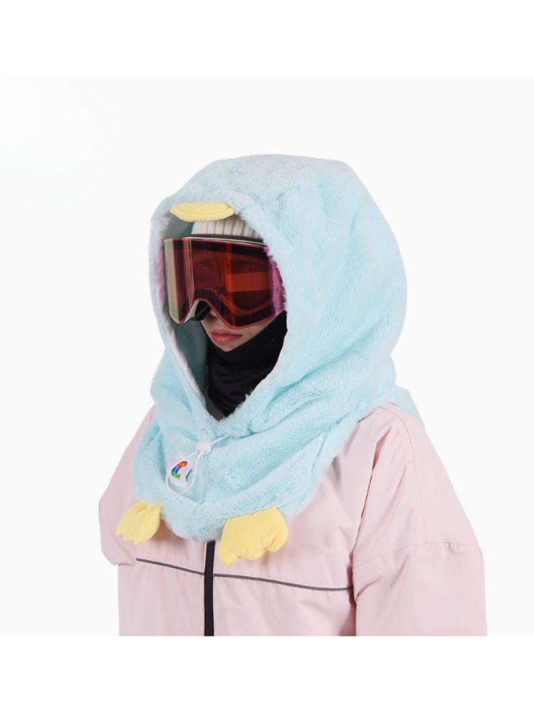 XwXwSeui Men Women Catoon Rabbit Snow Helmet Hood