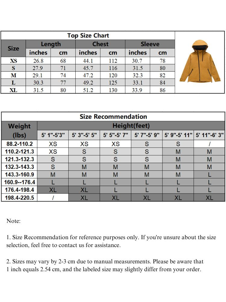 XwXwSeui Men Women Double Zip Shell Snow Jacket