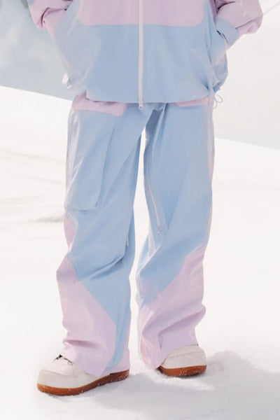 XwXwSeui Men Women 3L Colorblock Ski Pants