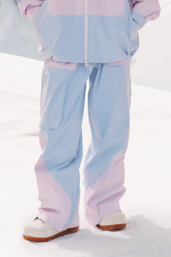 XwXwSeui Men Women 3L Colorblock Ski Pants