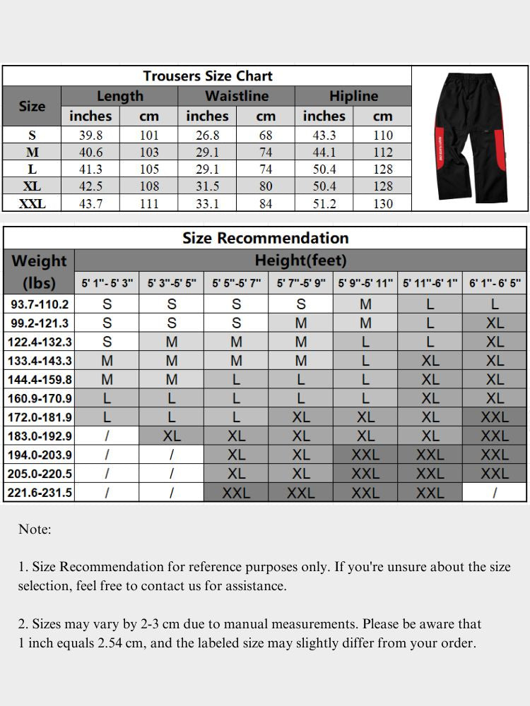 XwXwSeui Men Women Chill Breathable Loose Ski Pants