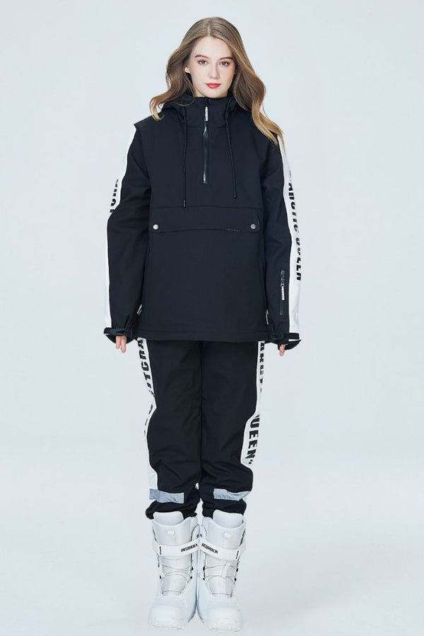 XwXwSeui Men Women Reflective Windproof Snow Suits