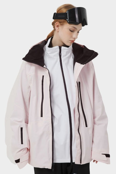 XwXwSeui Men Women 3L Insulated Hooded Snow Jacket