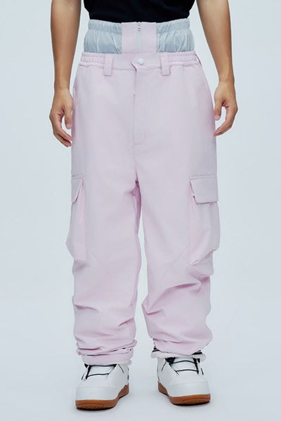 XwXwSeui Men Women Solid Color Loose Ski Pants