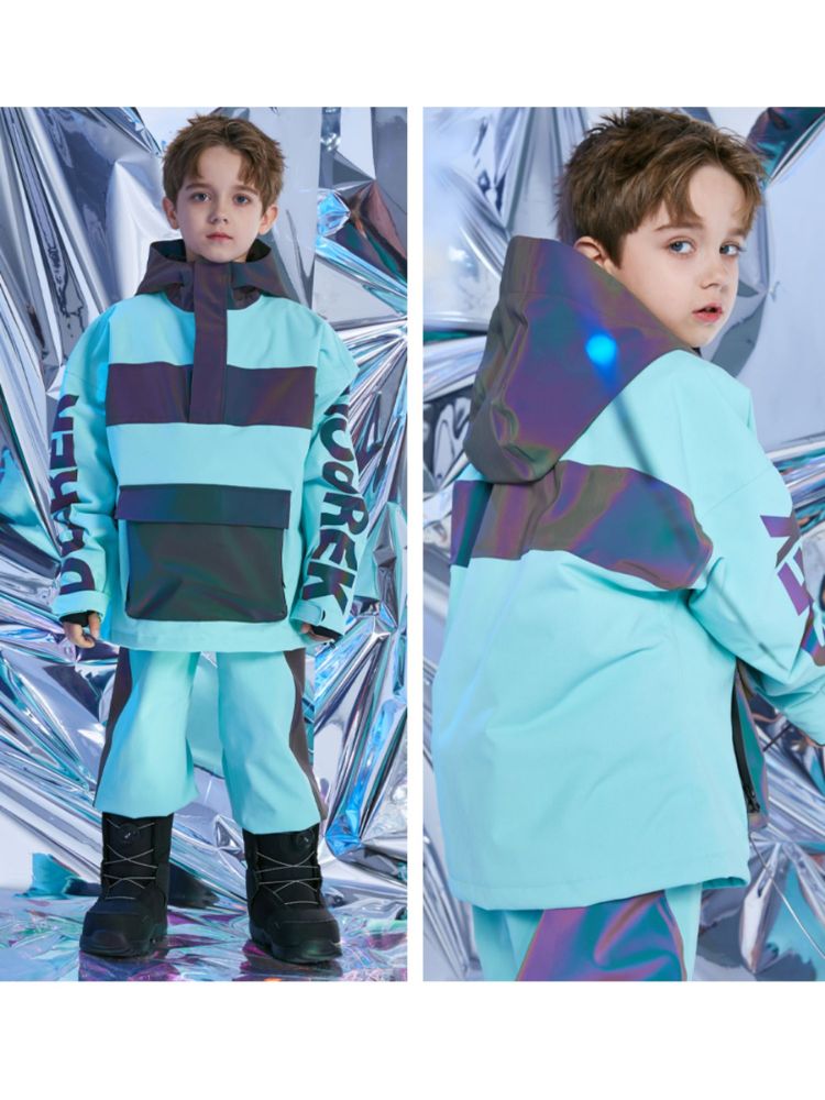 XwXwSeui Kids Reflective Outdoor Insulated Snow Suits