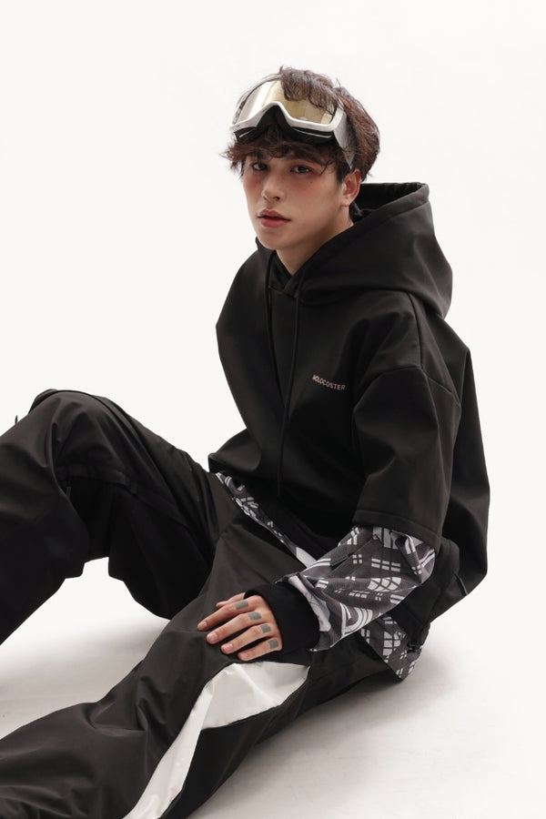 XwXwSeui Men Women Faux Sleeve Hoodie Loose Ski Sweatshirt