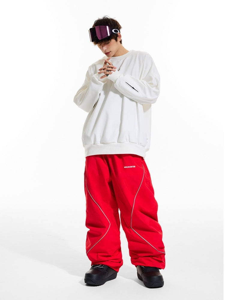 XwXwSeui Men Women Reflective Hip Baggy Ski Pants