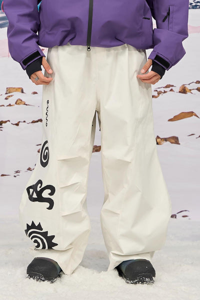 Doorek Tribal Print Insulated Baggy Snowboarding Pants for Men Women