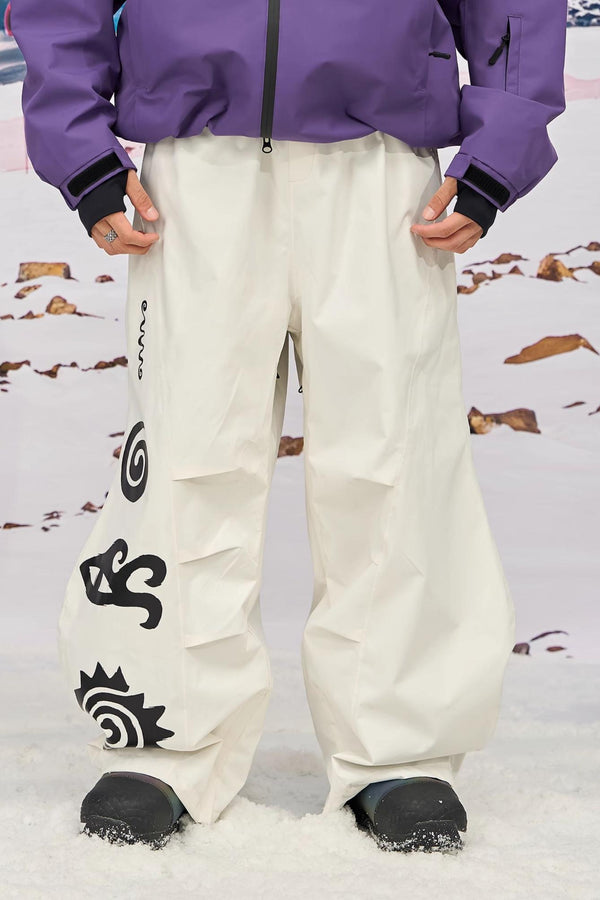 Doorek Tribal Print Insulated Baggy Snowboarding Pants for Men Women