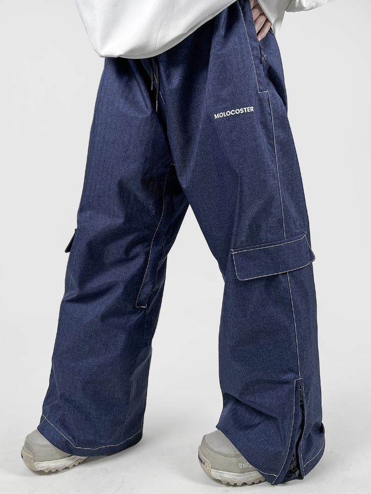 XwXwSeui Men Women Jeans Insulated Baggy Ski Pants