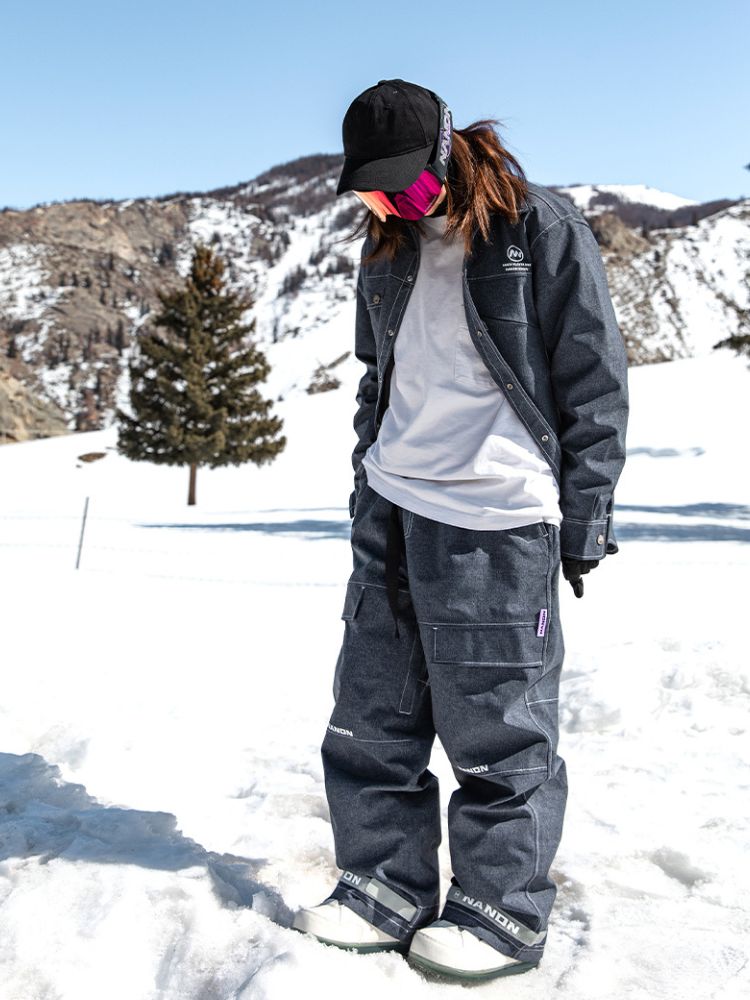 XwXwSeui Men Women Baggy Style Cowboys Ski Pants