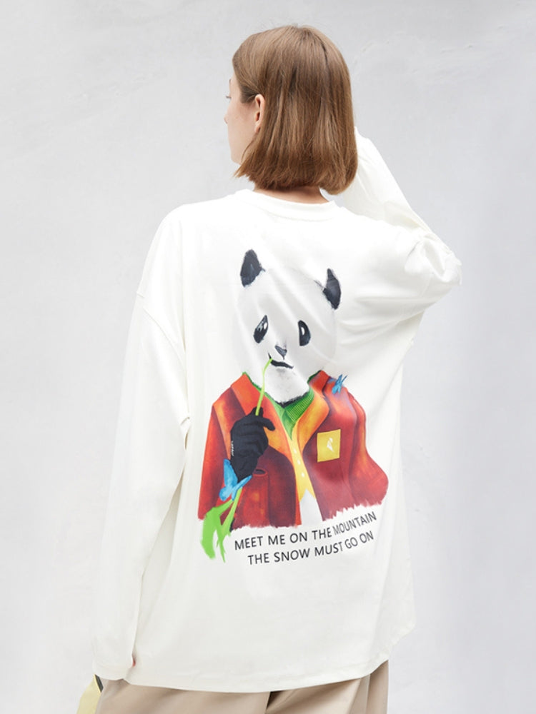 XwXwSeui Men Women Panda Quick-drying Ski Sweatshirt