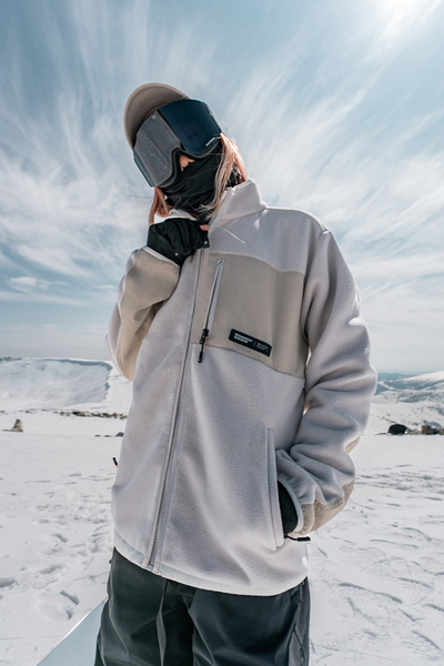 XwXwSeui Men Women Fleeced Stand Collar Snow Jacket