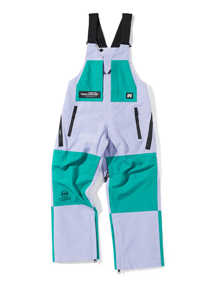 XwXwSeui Kids Colorblock Outdoor Snow Bibs