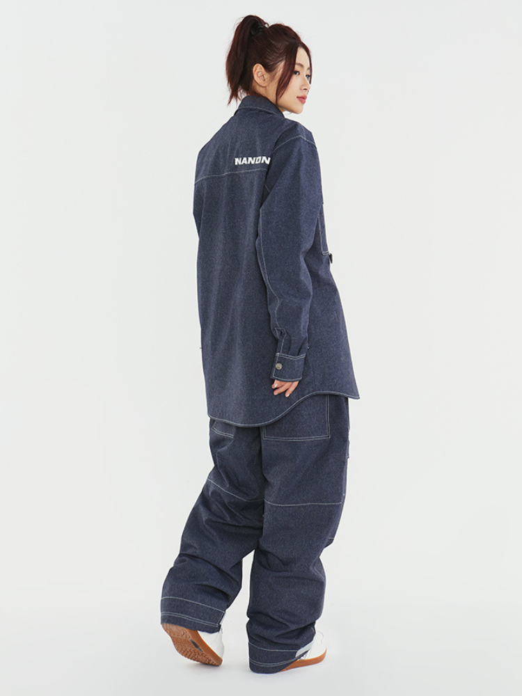 XwXwSeui Men Women Baggy Style Cowboy Snow Suits