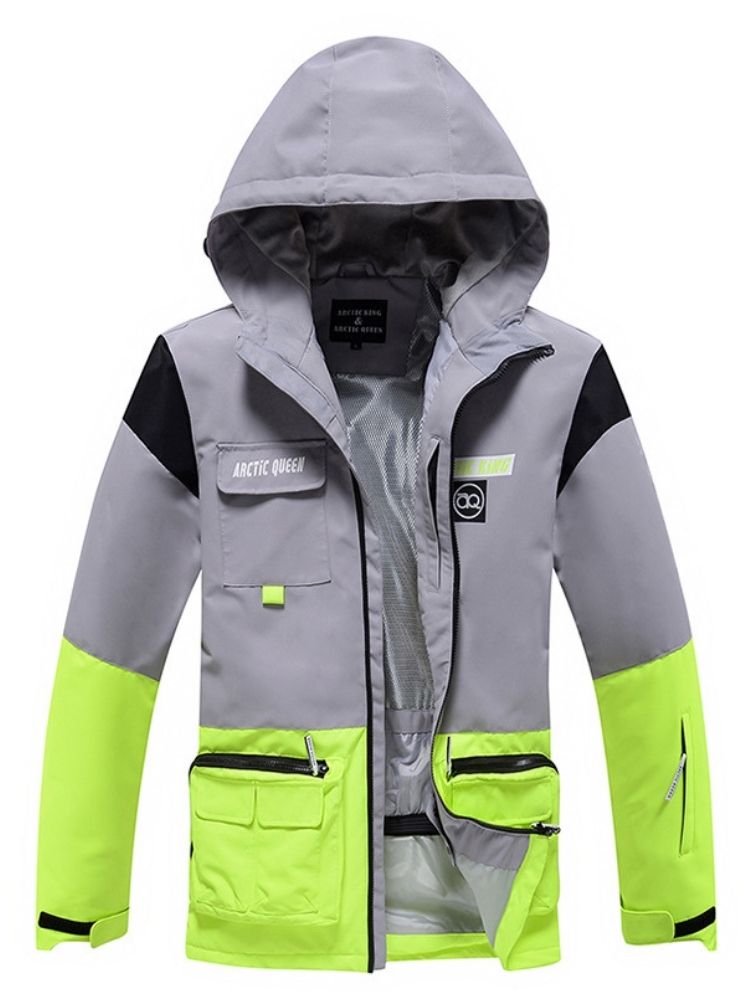 XwXwSeui Men Women Outdoor Insulated Snow Suits-Green Series