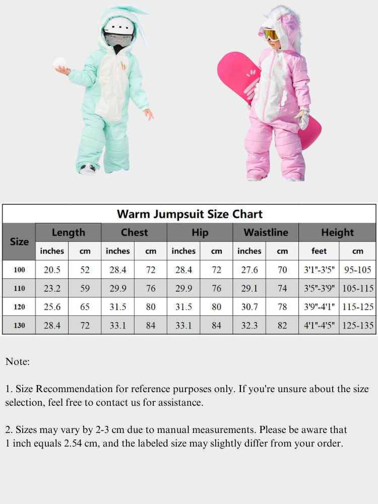 XwXwSeui Kids Animal Style Hooded Ski Jumpsuit