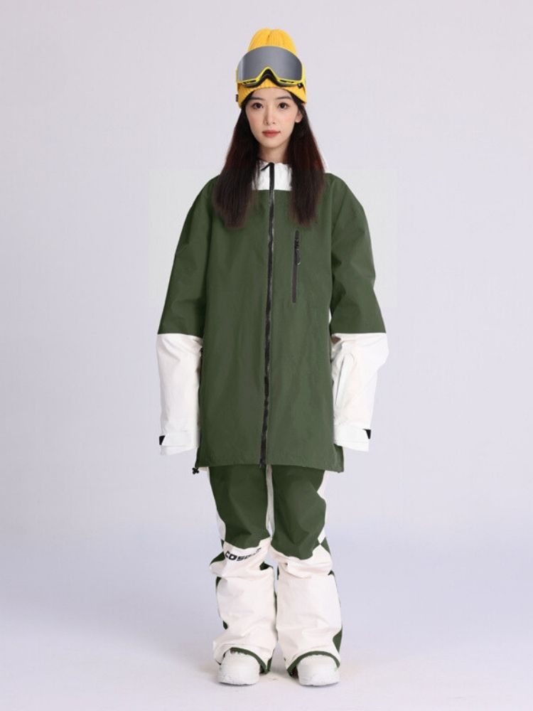 XwXwSeui Men Women Colorblock Outdoor Snow Jacket