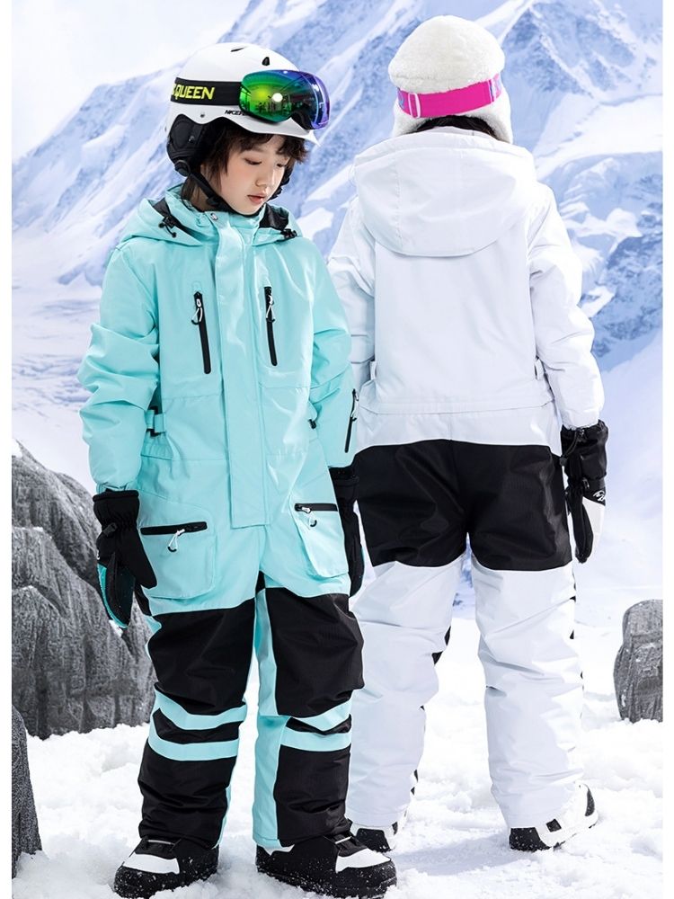 XwXwSeui Kids Insulated Breathable Ski Jumpsuit