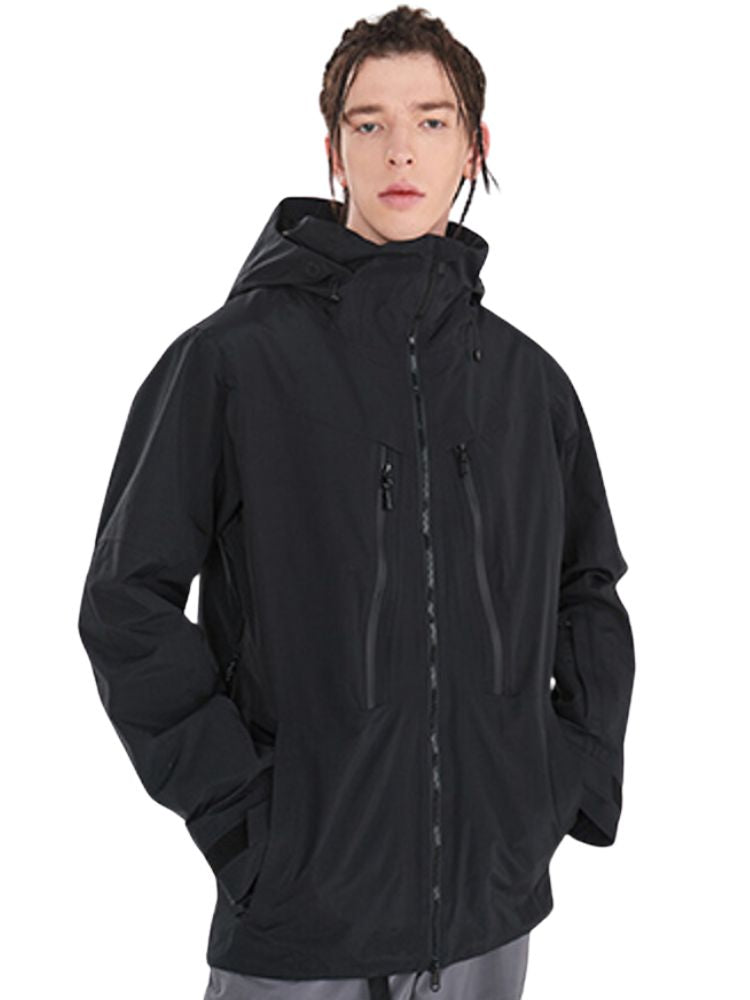 XwXwSeui Men Women Fleeced Waterproof Hooded Snow Jacket