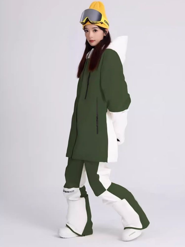 XwXwSeui Men Women Colorblock Outdoor Snow Suits