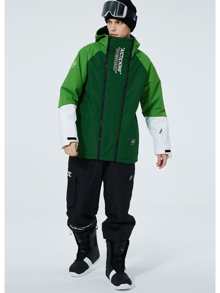 XwXwSeui Men Women Waterproof Insulated Snow Suits-Green Series