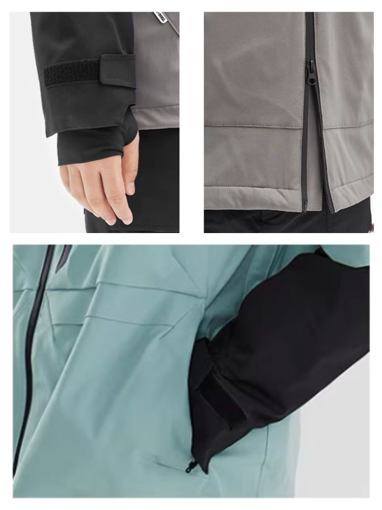 XwXwSeui Men Women Colorblock Insulated Snow Jacket