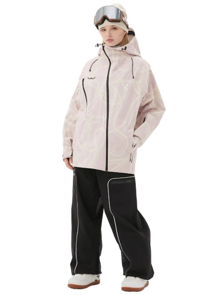 XwXwSeui Men Women 3L Shell Freestyle Snow Jacket