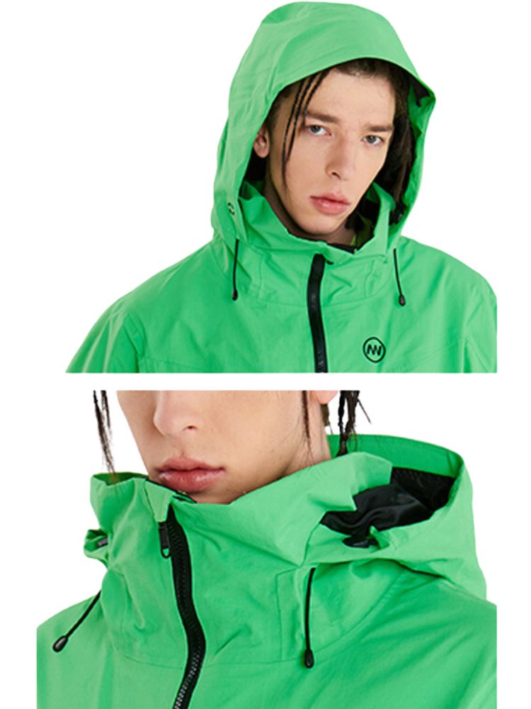 XwXwSeui Men Women Fleeced Waterproof Hooded Snow Jacket