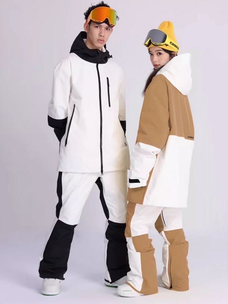 XwXwSeui Men Women Colorblock Outdoor Snow Suits